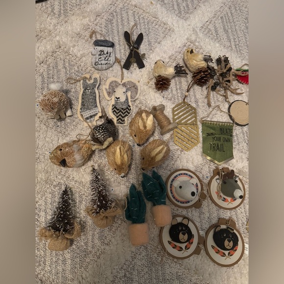 Boho neutral bundle of Christmas tree ornaments - Picture 2 of 14